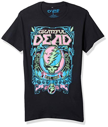 Liquid Blue Unisex-Erwachsene Grateful Dead SYF Blacklight T-Shirt, schwarz, Large von Liquid Blue