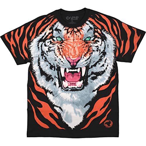 Liquid Blue Unisex-Erwachsene Nature Tiger T-Shirt, Schwarz, M von Liquid Blue