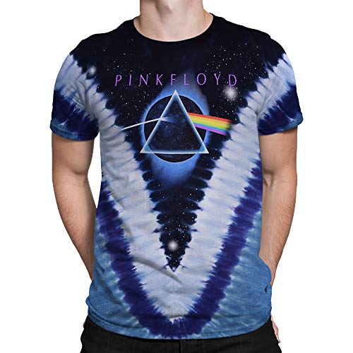 Liquid Blue Unisex-Erwachsene Pink Floyd Pyramid V Tie Dye T-Shirt, Batik, Klein von Liquid Blue