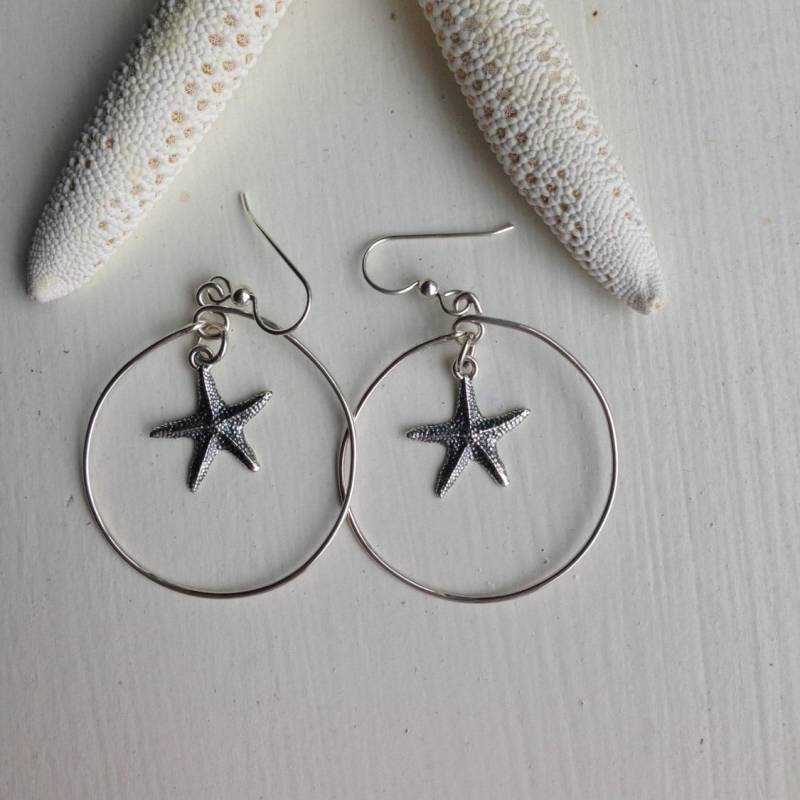 Sterling Silber Starfish Ohrringe - Made in Hawai'i, Usa Ideal Als Geburtstags-, Hochzeits-, Brautpartygeschenk von LiquidSilverDesign