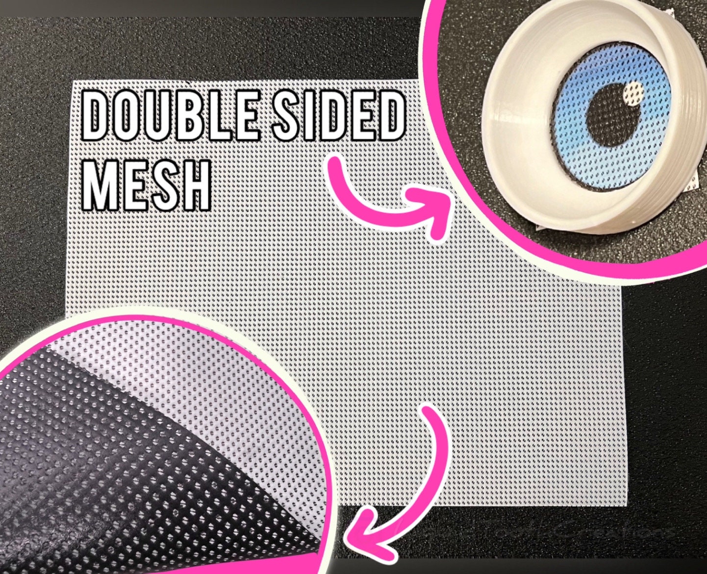 1 Blatt Doppelseitiges Fursuit Augen-Mesh | Ca. 25cm X 20 cm 1 Blatt Doppelseitiges Fursuit Augen-Mesh | Ca. 25cm X 20 cm von LiquidToothCreations