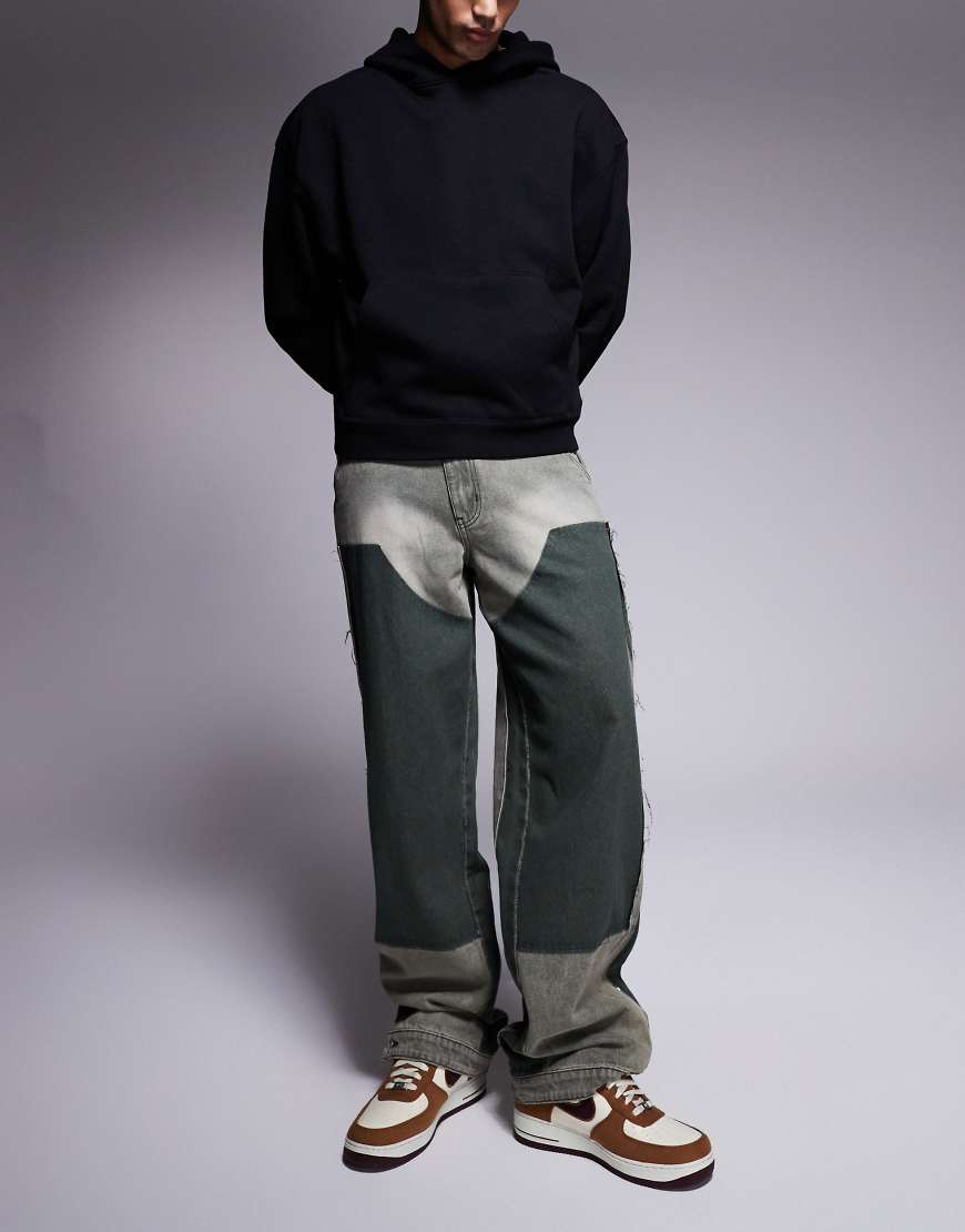 Liquor N Poker - Jeans in Grün mit Bahnendesign-Grau Liquor N Poker - Jeans in Grün mit Bahnendesign-Grau von Liquor N Poker