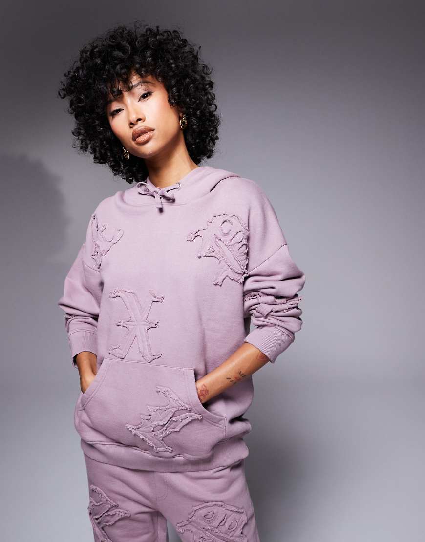 Liquor N Poker - Kapuzenpullover in Beerenmix mit Motivmuster, Kombiteil-Rot von Liquor N Poker