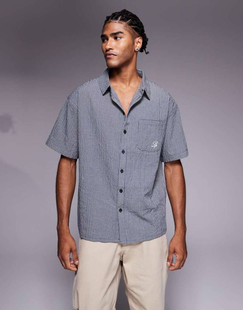 Liquor N Poker - Kastiges Hemd in gestreiftem Beige-Neutral von Liquor N Poker