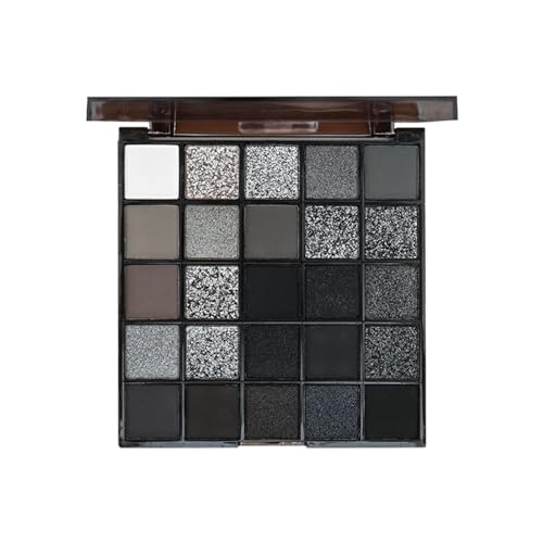 25 Farben Der Geräucherten Lidschatten -Make -up -Palette - Schwarze Lidschattenpalette, Geräucherte Lidschattenpalette | Gothic Long -Lasting Gothic Eyelid Shadow, Fum Eye Kit von Liqzirtu