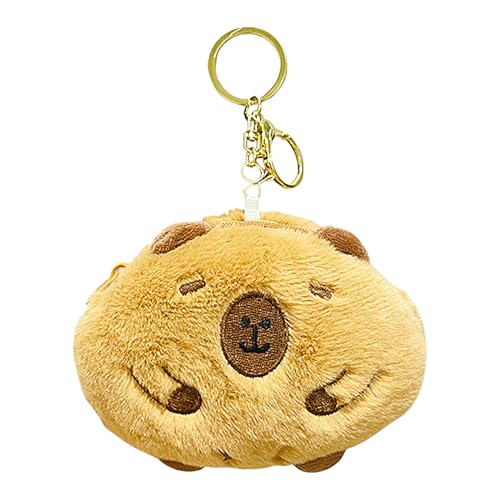 Capybara Münztasche - Weiche Geldbörse mit Schnalle - Niedliche Capybara Geldbörse Plüsch Ornament für Bargeld, Karten, Kopfhörer, Schlüssel, Einzelnes Attribut, Refer to Description, Uni von Liqzirtu