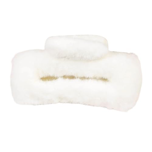 Fuzzy Haarspangen, Große Plüsch Haarschnäpper Clip, Große rutschfeste Haarspangen für Dickes, Langes Haar, Starker Halt Haarschmuck für Frauen von Liqzirtu