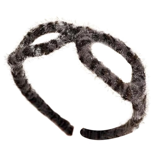 Haarband aus Plüsch, Leopardenmuster, Haarband in Form einer Brille | Modischer Leopardenmuster für Bad, Make-up und Sport von Liqzirtu
