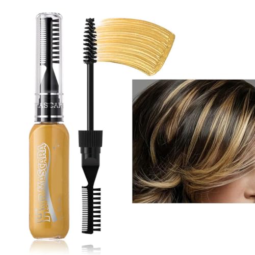 Haarkreide-Kämm-Set – temporäre Haarkreidefarben, Haarkreidefarben, Haarfarben-Mascara-Set | Temporärer Haarfarbton, 8 Farben, m von Liqzirtu