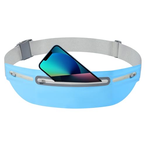 Hüfttasche Damen wasserdichte Handytasche Sportgürtel für Wandern, Camping, Radfahren, Reisen, Spaziergänge mit Hunden, blu, Consulte la descripción, Siehe Beschreibung von Liqzirtu