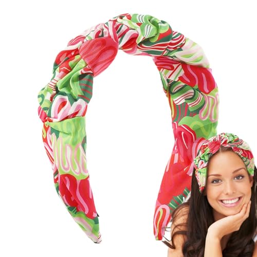 Liqzirtu Haarband mit Blumendruck, Haarbänder im Boho-Stil – breite Vintage-Haarbänder, Haarbänder aus Satin, Haar-Zubehör für Ball, Konzerte, Hochzeiten von Liqzirtu