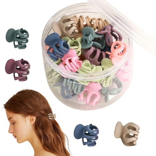 Liqzirtu -Klauenclip, Haarspange - 30X bunte -Clips | Backenklammern, Haarschmuck für Damen, starker Halt, Krallenklammern für lockiges Haar für dünnes oder dickes Haar von Liqzirtu