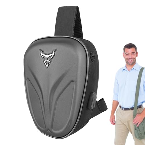 Liqzirtu Motorrad crosbody Tasche - Umhängetasche Herren, Multi-Taschen Organizer | Wasserdicht Hartschale mit USB Port für Outdoor, Reisen, Wandern, Pendeln, Täglicher Gebrauch von Liqzirtu