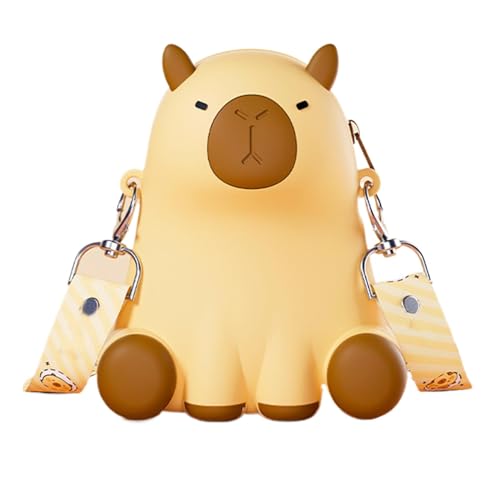 Nette Cartoon Silicone -Tasche - modische Kinderbody -Tasche, lustige Tierform Design | Silikonbeutel Capibala Capybara -Tasche, geeignet für tägliche Reise- und Freizeitaktivitäten von Liqzirtu