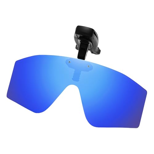 Polarisierte Sonnenbrille mit Clip für Herren, Brillengläser auf Brille, für Hut, Fahrbrille, zum Angeln, Radfahren, Wandern und Golf, blau, Se référer au descriptif von Liqzirtu