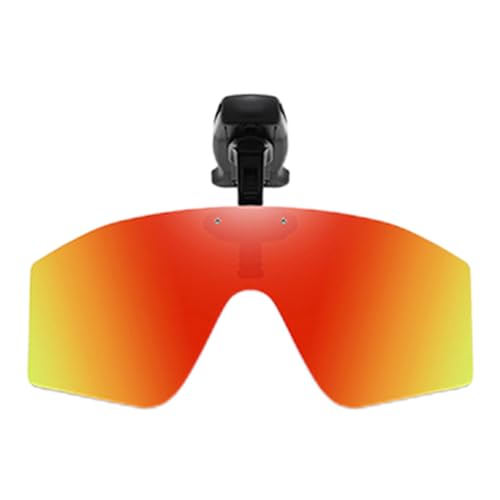 Sonnenbrille, polarisiert, zum Anklippen, für Herren, zum Angeln, Radfahren, Wandern und Golfen, rot, Se référer au descriptif von Liqzirtu