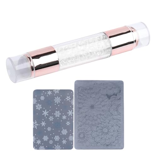Stempelwerkzeug, Stempel-Set für Nägel – Kunststempelstifte, doppelseitiges Design Rinestone Set mit verzierten Stempelstiften für Frauen Praxis zu Hause für die von Liqzirtu