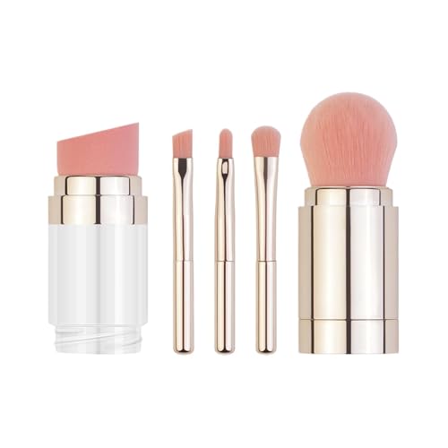 Tragbares Augenlidbürsten-Set – Reise-Make-up-Pinsel, Puder-Lidschatten-Applikator | Gesichts-Beauty-Tools von Liqzirtu