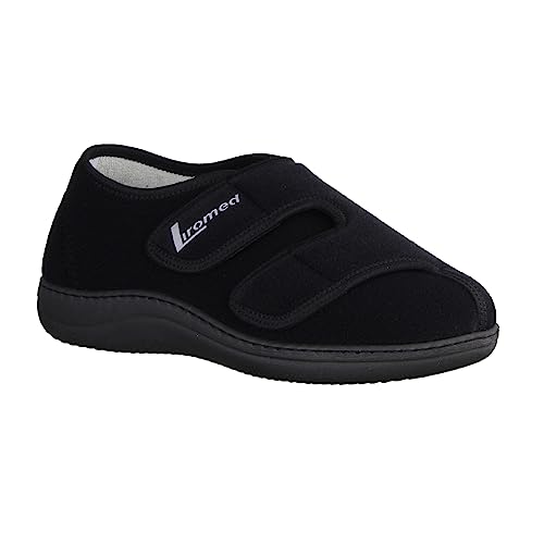 LIROMED Herren Hausschuhe 476-20Z1 Schwarz - geschlossener Hausschuh - VERBANDSCHUHE, Schwarz schwarz 227756 von LIROMED