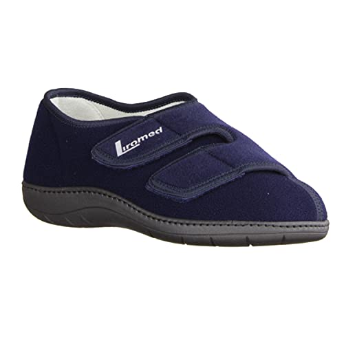 LIROMED Herren Hausschuhe 476-20Z2 Marine (blau) - geschlossener Hausschuh - VERBANDSCHUHE, Blau blau 220239 von LIROMED