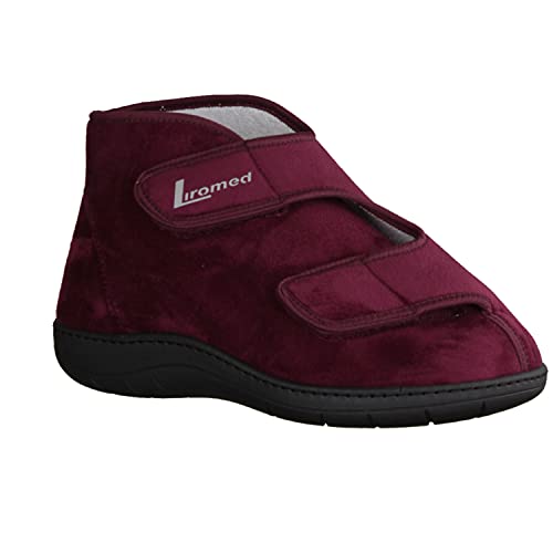 LIROMED Herren Hausschuhe 477-20Z6 Bordo (rot) - VERBANDSCHUHE, Rot rot 227549 von LIROMED