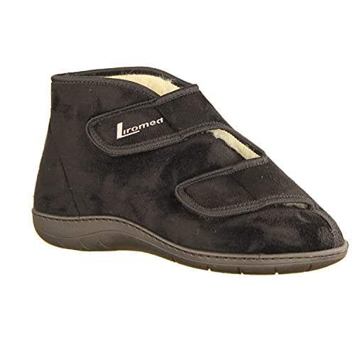 LIROMED Herren Hausschuhe 477-3085 Schwarz - VERBANDSCHUHE, Schwarz schwarz 227423 von LIROMED