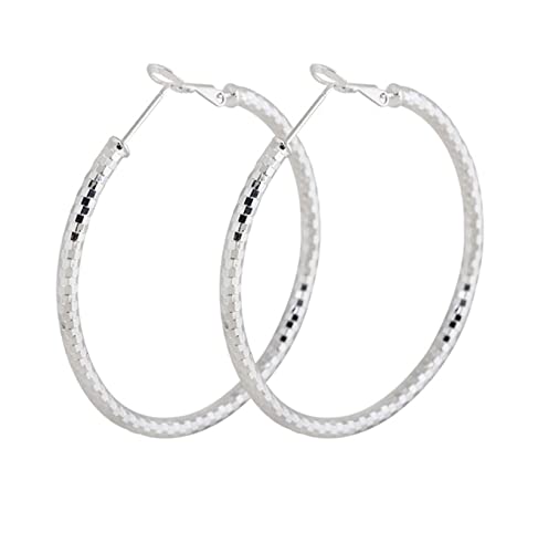 Lirzxin Creolen 750 Weißgold, Ohrringe Damen Geometrisch Design Kreis 3x49mm Hochzeit Ohrringe für Braut Weißgold Lirzxin Creolen 750 Weißgold, Ohrringe Damen Geometrisch Design Kreis 3x49mm Hochzeit Ohrringe für Braut Weißgold von Lirzxin