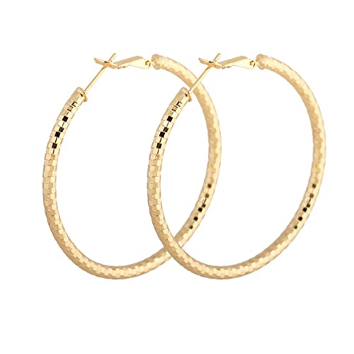 Lirzxin Creolen Echtgold 750, Damen Ohrringe Geometrisch Design Kreis 3x49mm Ohrringe Hochzeit für Frauen Gelbgold Lirzxin Creolen Echtgold 750, Damen Ohrringe Geometrisch Design Kreis 3x49mm Ohrringe Hochzeit für Frauen Gelbgold von Lirzxin