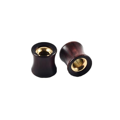 Lirzxin Ear Flesh Tunnel 12mm, 2 Stück Ohr Plug Edelstahl Holz Herren Damen Double Flared Hohl Rund Poliert Ohr Plug 12mm Gold Rot Braun Lirzxin Ear Flesh Tunnel 12mm, 2 Stück Ohr Plug Edelstahl Holz Herren Damen Double Flared Hohl Rund Poliert Ohr Plug 12mm Gold Rot Braun von Lirzxin