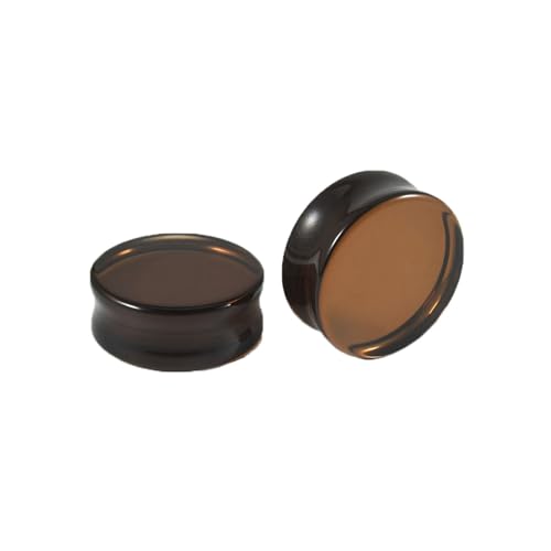 Lirzxin Ohr Flesh Tunnel 22mm, 2 Stück Tunnel Plug Glas Herren Damen Double Flared Massiv Rund Halbtransparent Ohrring Plug 22mm Braun Lirzxin Ohr Flesh Tunnel 22mm, 2 Stück Tunnel Plug Glas Herren Damen Double Flared Massiv Rund Halbtransparent Ohrring Plug 22mm Braun von Lirzxin