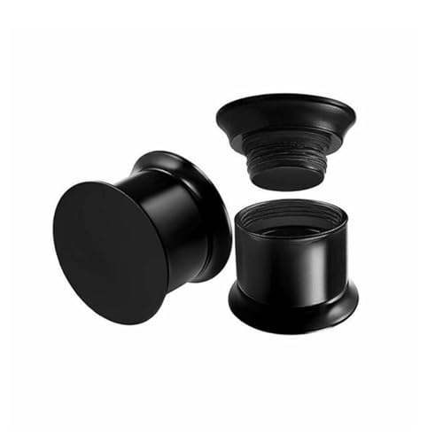 Lirzxin Ohr Tunnel Plug 5mm, 2 Stück Acryl Plug Ohr Expander Set Damen Herren Rund Schrauben Flesh Tunnel 5mm Schwarz von Lirzxin