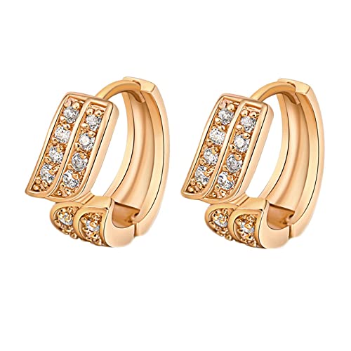 Lirzxin Ohrringe Creolen Gold 585, Creolen Damen Kreis mit Blatt Form Rund Moissanit Ohrringe Hochzeit für Frauen Gelbgold Lirzxin Ohrringe Creolen Gold 585, Creolen Damen Kreis mit Blatt Form Rund Moissanit Ohrringe Hochzeit für Frauen Gelbgold von Lirzxin