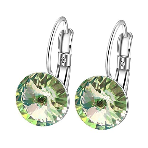 Lirzxin Ohrringe Weißgold Creolen 750, Creolen Damen Kreis mit Rund Peridot Geburtstag Ohrringe für Frauen Weißgold Lirzxin Ohrringe Weißgold Creolen 750, Creolen Damen Kreis mit Rund Peridot Geburtstag Ohrringe für Frauen Weißgold von Lirzxin