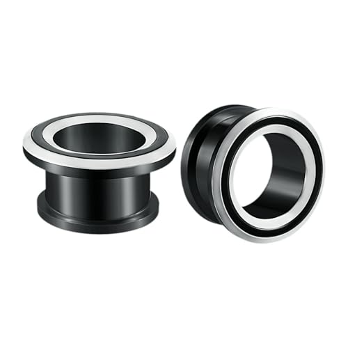 Lirzxin Plug Ohr Expander Set 19mm, 2 Stück Flesh Tunnel Edelstahl Damen Herren Schrauben Bicolor Hohl Rund Ohr Plug 19mm Schwarz Silber von Lirzxin