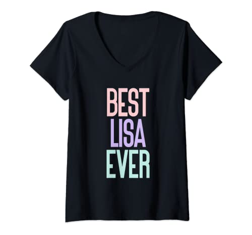 Damen Best Lisa Ever - Lisa Name Geburtstag T-Shirt mit V-Ausschnitt Damen Best Lisa Ever - Lisa Name Geburtstag T-Shirt mit V-Ausschnitt von Lisa Name Sprüche Geburtstag und Namenstag