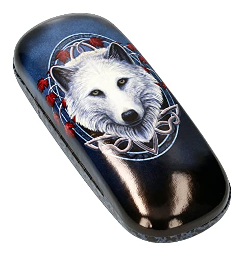 Lisa Parker Fantasy Brillenetui mit Wolf - Guardian of the Fall | Hartschale, Hardcase, Motiv, B 16 cm von Lisa Parker