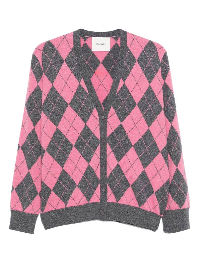 Lisa Yang Cardigan mit Argyle-Muster - Grau von Lisa Yang