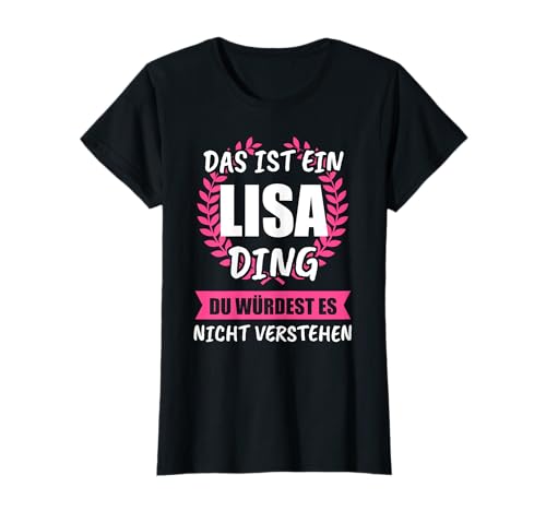 Lisa & Namen Geschenke Damen T-Shirt Schwarz S Klassisch Geburtstag T-Shirt mit Rundhals-Ausschnitt und Halbarm Lisa & Namen Geschenke Damen T-Shirt Schwarz S Klassisch Geburtstag T-Shirt mit Rundhals-Ausschnitt und Halbarm von Lisa & Namen Geschenke