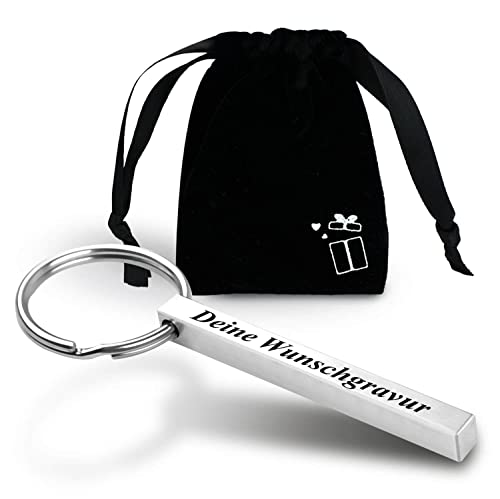 Schlüsselanhänger mit Gravur - personalisiert - Liebe Partner Herz Weihnachten Wunschgravur inkl. Samtbeutel von Lisa&ich