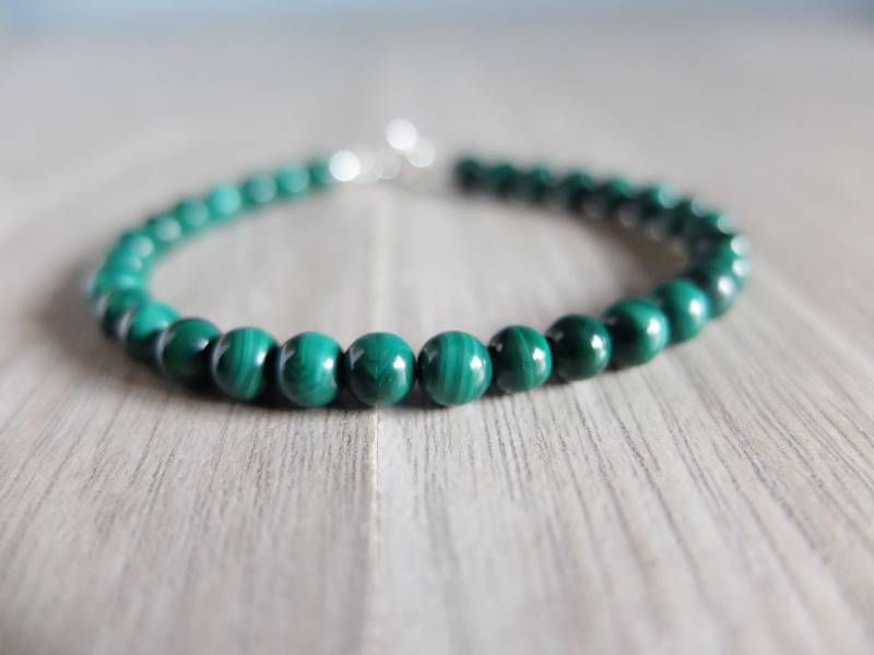 Armband Mit Natürlichen Malachitkugeln von LisaCreazioni
