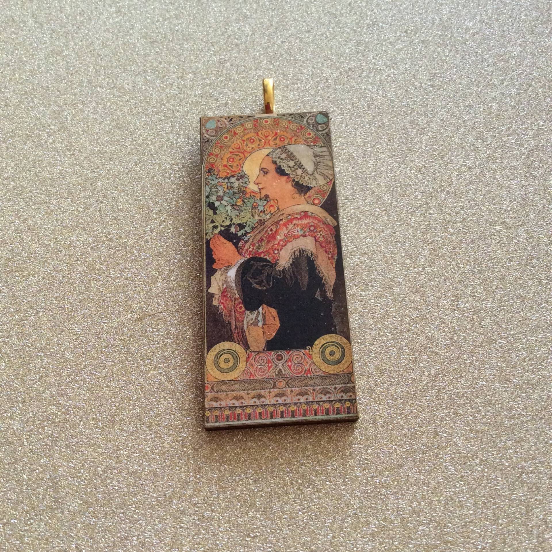 Alphonse Mucha Anhänger/Jugendstil Anhänger/Mucha Schmuck/Mucha Anhänger/Weiblicher Alphonse Mucha Anhänger/Jugendstil Anhänger/Mucha Schmuck/Mucha Anhänger/Weiblicher von LisaJanesGifts