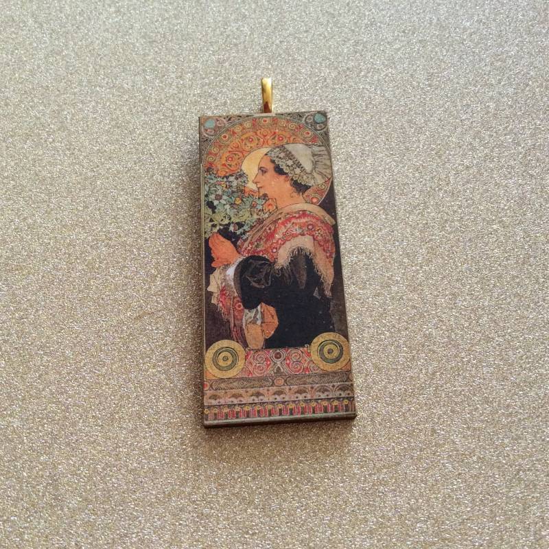 Alphonse Mucha Anhänger/Jugendstil Anhänger/Mucha Schmuck/Mucha Anhänger/Weiblicher Alphonse Mucha Anhänger/Jugendstil Anhänger/Mucha Schmuck/Mucha Anhänger/Weiblicher von LisaJanesGifts