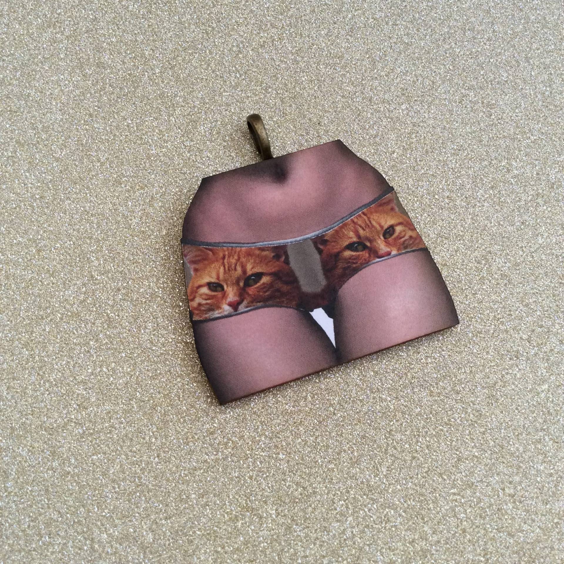 Ingwer Katze Anhänger Katze, Voge Aussage Art Schmuck/Hose/Katze Auf Hose Risqué Tier Anhänger/statement Ingwer Katze Anhänger Katze, Voge Aussage Art Schmuck/Hose/Katze Auf Hose Risqué Tier Anhänger/statement von LisaJanesGifts