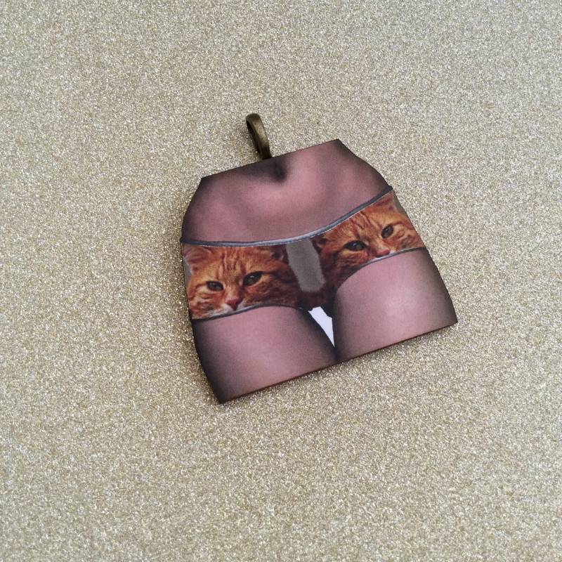 Ingwer Katze Anhänger Katze, Voge Aussage Art Schmuck/Hose/Katze Auf Hose Risqué Tier Anhänger/statement Ingwer Katze Anhänger Katze, Voge Aussage Art Schmuck/Hose/Katze Auf Hose Risqué Tier Anhänger/statement von LisaJanesGifts