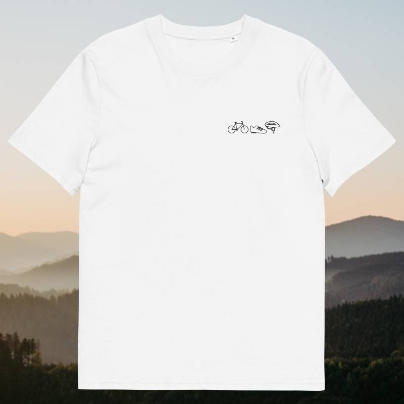 Fahrrad Tour Mit Aufstick T-Shirt Aus Biobaumwolle, Geschenk Für Radfahrer von LisaLuftLiebe