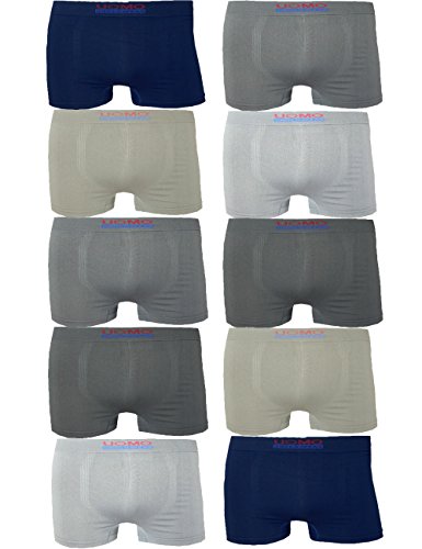 LisaModa 10er Pack Seamless Retroshorts Uomo Edition Mix M/L Grau von LisaModa