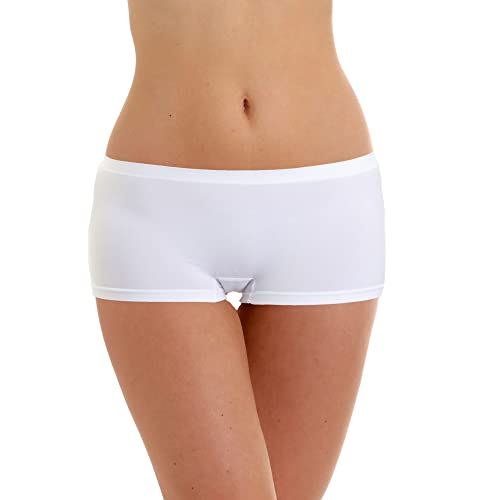 LisaModa 2er Pack Damen Hipster Hüftpanty Seamless Stretch (L-XL, Weiß) von LisaModa