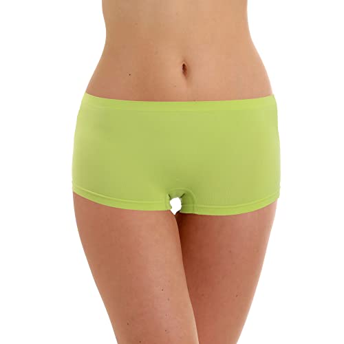 LisaModa 2er Pack Damen Hipster Hüftpanty Seamless Stretch (S-M, Hellgrün) von LisaModa