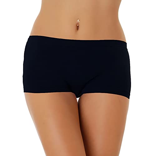LisaModa 2er Pack Damen Hipster Hüftpanty Seamless Stretch (S-M, Schwarz) von LisaModa