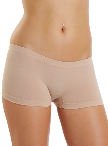 LisaModa 5er Pack Damen Hipster Seamless Hautfarben L-XL von LisaModa
